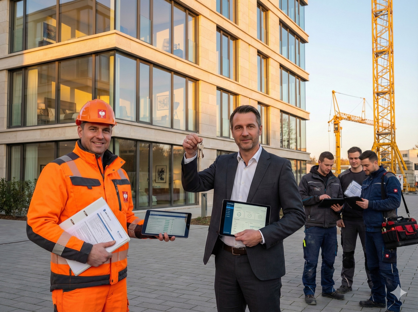 Neubau mit Kran — die Baubranche im Wandel